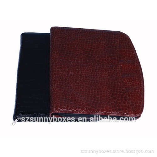 Luxury Leather Multi Layers/Pockets Zipper Business Portfolio Folder